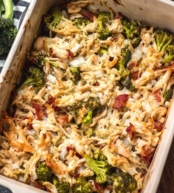 Chicken Bacon Alfredo Bake
